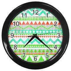 Cute Bohemian  Wall Clocks (black) by Brittlevirginclothing