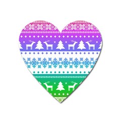 Cute Rainbow Bohemian Heart Magnet by Brittlevirginclothing