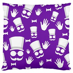 Gentleman Pattern - Purple And White Standard Flano Cushion Case (one Side)