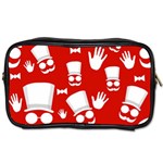 Gentlemen - red and white pattern Toiletries Bags 2-Side Front