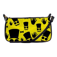 Gentlemen - Yellow Pattern Shoulder Clutch Bags by Valentinaart