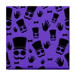 Gentleman Purple Pattern Tile Coasters by Valentinaart