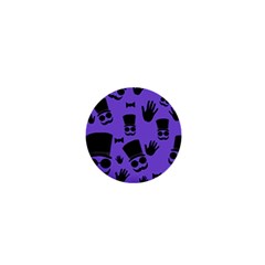 Gentleman Purple Pattern 1  Mini Buttons by Valentinaart