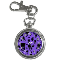 Gentleman Purple Pattern Key Chain Watches by Valentinaart
