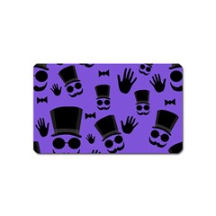Gentleman Purple Pattern Magnet (name Card) by Valentinaart