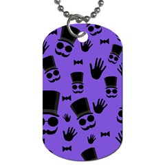 Gentleman purple pattern Dog Tag (Two Sides)