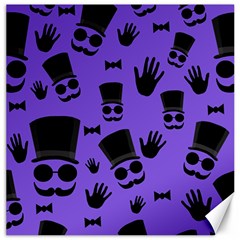 Gentleman purple pattern Canvas 12  x 12  