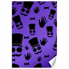 Gentleman Purple Pattern Canvas 20  X 30   by Valentinaart