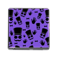 Gentleman Purple Pattern Memory Card Reader (square) by Valentinaart