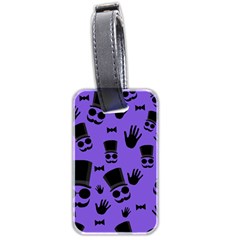 Gentleman Purple Pattern Luggage Tags (two Sides) by Valentinaart