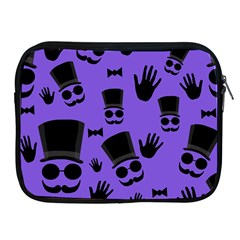 Gentleman purple pattern Apple iPad 2/3/4 Zipper Cases