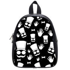 Gentleman - Black And White Pattern School Bags (small) 