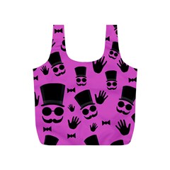 Gentleman - Magenta Pattern Full Print Recycle Bags (s)  by Valentinaart