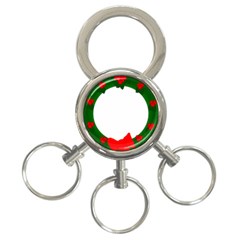 Holiday Wreath 3-ring Key Chains by Amaryn4rt