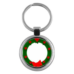 Holiday Wreath Key Chains (round)  by Amaryn4rt