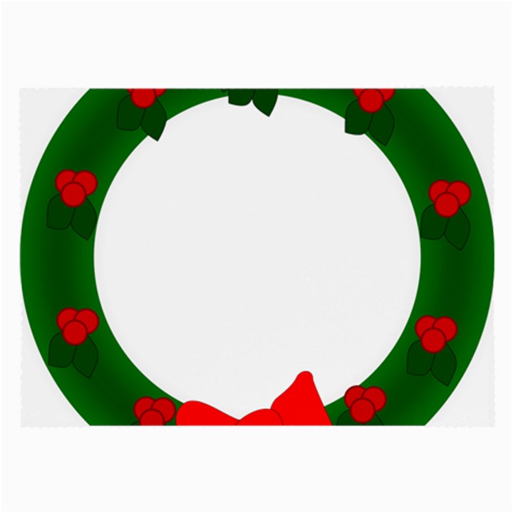 Holiday Wreath Large Glasses Cloth