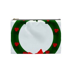 Holiday Wreath Cosmetic Bag (medium)  by Amaryn4rt