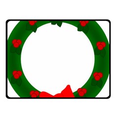 Holiday Wreath Double Sided Fleece Blanket (small)  by Amaryn4rt