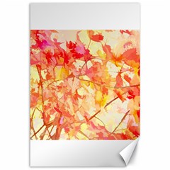 Monotype Art Pattern Leaves Colored Autumn Canvas 24  X 36  by Amaryn4rt