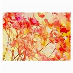 Monotype Art Pattern Leaves Colored Autumn Large Glasses Cloth (2-side) by Amaryn4rt