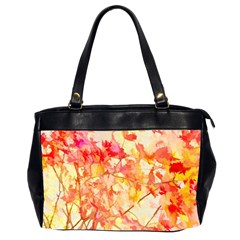 Monotype Art Pattern Leaves Colored Autumn Office Handbags (2 Sides) 