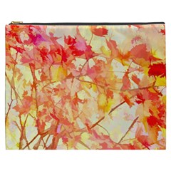 Monotype Art Pattern Leaves Colored Autumn Cosmetic Bag (xxxl)  by Amaryn4rt