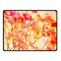 Monotype Art Pattern Leaves Colored Autumn Double Sided Fleece Blanket (small)  by Amaryn4rt
