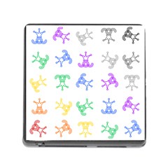 Rainbow Clown Pattern Memory Card Reader (square) by Amaryn4rt