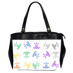 Rainbow Clown Pattern Office Handbags (2 Sides) 