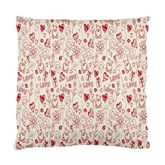 Heart Surface Kiss Flower Bear Love Valentine Day Standard Cushion Case (One Side)