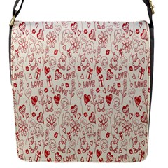 Heart Surface Kiss Flower Bear Love Valentine Day Flap Messenger Bag (S)