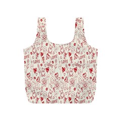 Heart Surface Kiss Flower Bear Love Valentine Day Full Print Recycle Bags (S) 