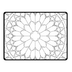 Roses Stained Glass Double Sided Fleece Blanket (small)  by Amaryn4rt