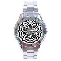 Spider Web Hypnotic Stainless Steel Analogue Watch by Amaryn4rt