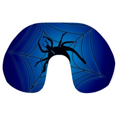 Spider On Web Travel Neck Pillows by Amaryn4rt