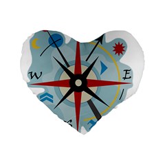 Navigation Standard 16  Premium Flano Heart Shape Cushions by Valentinaart