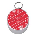 Winter Holiday Hours Mini Silver Compasses Front