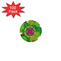 Green Navigation 1  Mini Buttons (100 Pack)  by Valentinaart