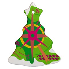 Green Navigation Ornament (christmas Tree) by Valentinaart