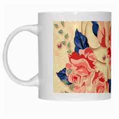 Beautiful Pink Roses White Mugs by Brittlevirginclothing