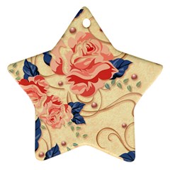 Beautiful Pink Roses Star Ornament (two Sides)  by Brittlevirginclothing