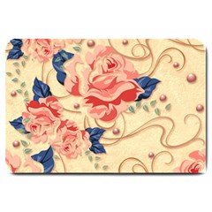 Beautiful Pink Roses Large Doormat  by Brittlevirginclothing