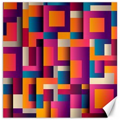 Abstract Background Geometry Blocks Canvas 16  X 16   by Amaryn4rt