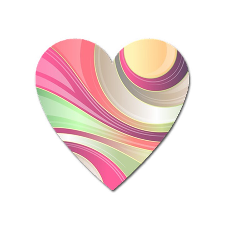 Abstract Colorful Background Wavy Heart Magnet