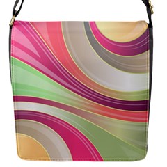 Abstract Colorful Background Wavy Flap Messenger Bag (s) by Amaryn4rt
