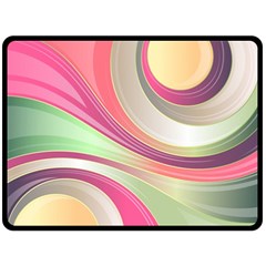 Abstract Colorful Background Wavy Double Sided Fleece Blanket (large)  by Amaryn4rt