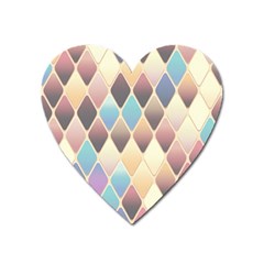 Abstract Colorful Background Tile Heart Magnet