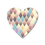 Abstract Colorful Background Tile Heart Magnet Front