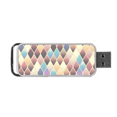 Abstract Colorful Background Tile Portable Usb Flash (two Sides) by Amaryn4rt