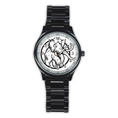 Mammoth Elephant Strong Stainless Steel Round Watch by Amaryn4rt
